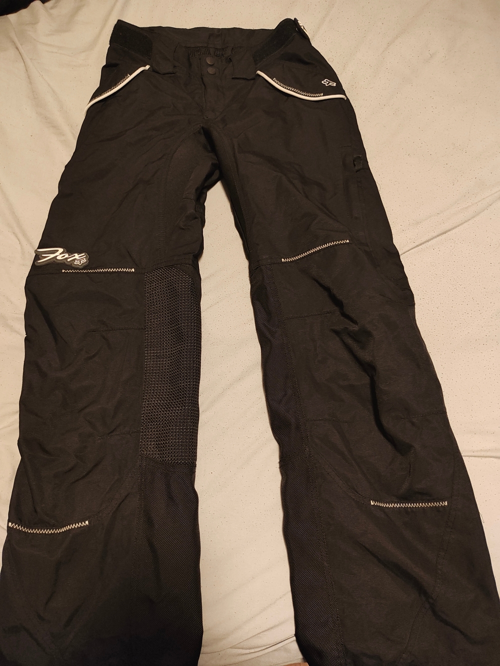 Fox Racing Motocross Pants Black White Stitching | Moto Dirt Bike Pants